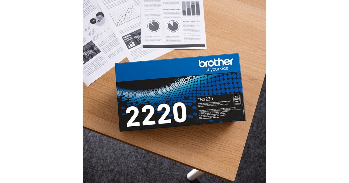 BrotherOriginele Brother TN-2220 tonercartridge met hoge capaciteit  (Zwart, Zwart, Retail)