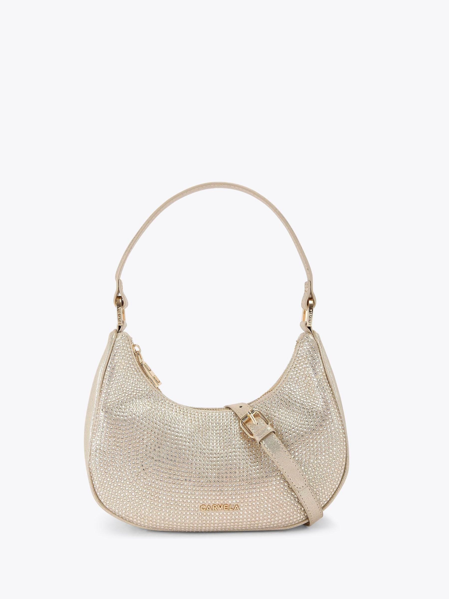 Goud - Carvela Gold Diamante Scoop Bag