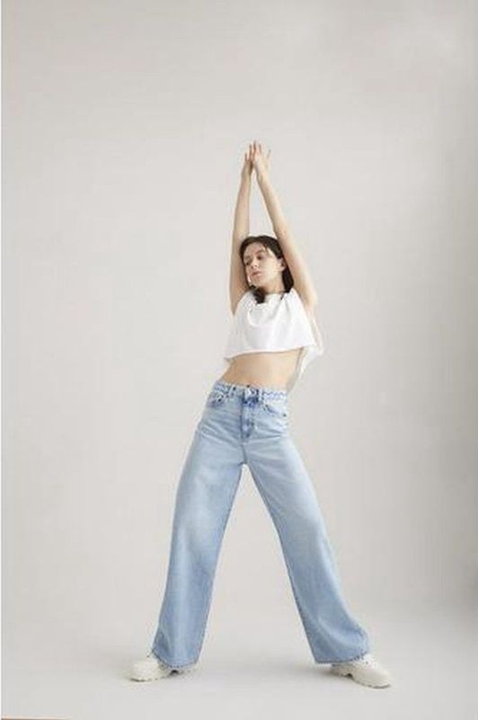 Cup of Joe Denim - Maria - Jeans - Lichtblauw - High Waist Wide Leg