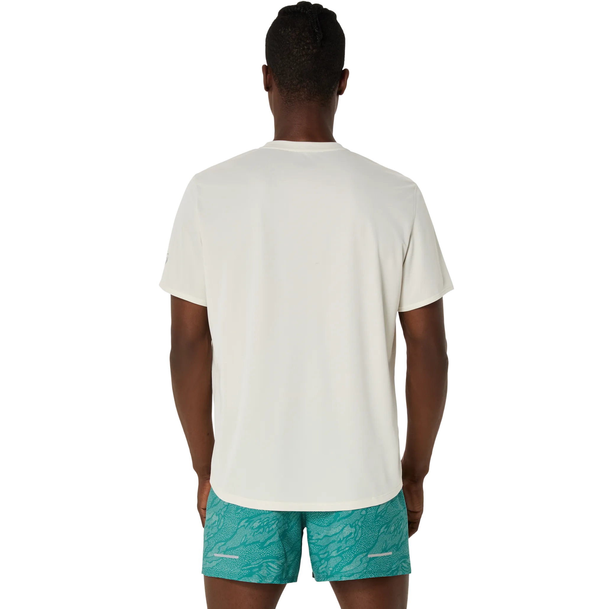 Asics Men's Fujitrail Logo Short Sleeve Top Birch/white Sage/rainy Lake
