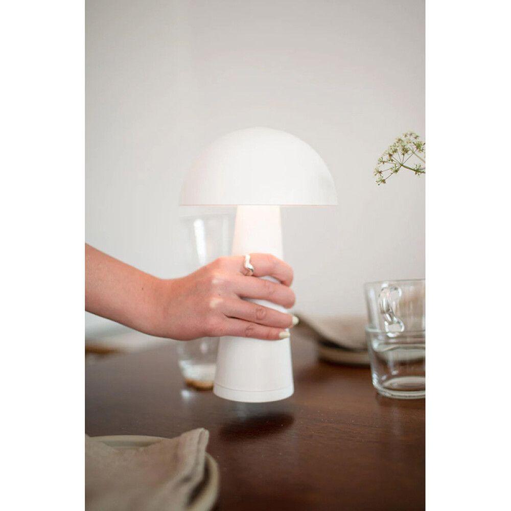BORDLAMPE MARKSLÖJD FUNGI PORTABEL HVIT