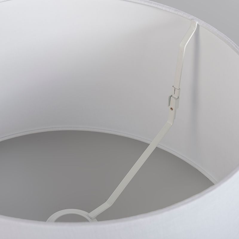 Moderne hanglamp wit met zwarte kap 45 cm - Pendel