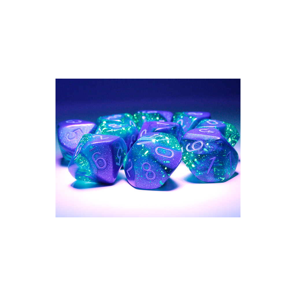 Set de 10 Dés 10 Faces Chessex : Gemini