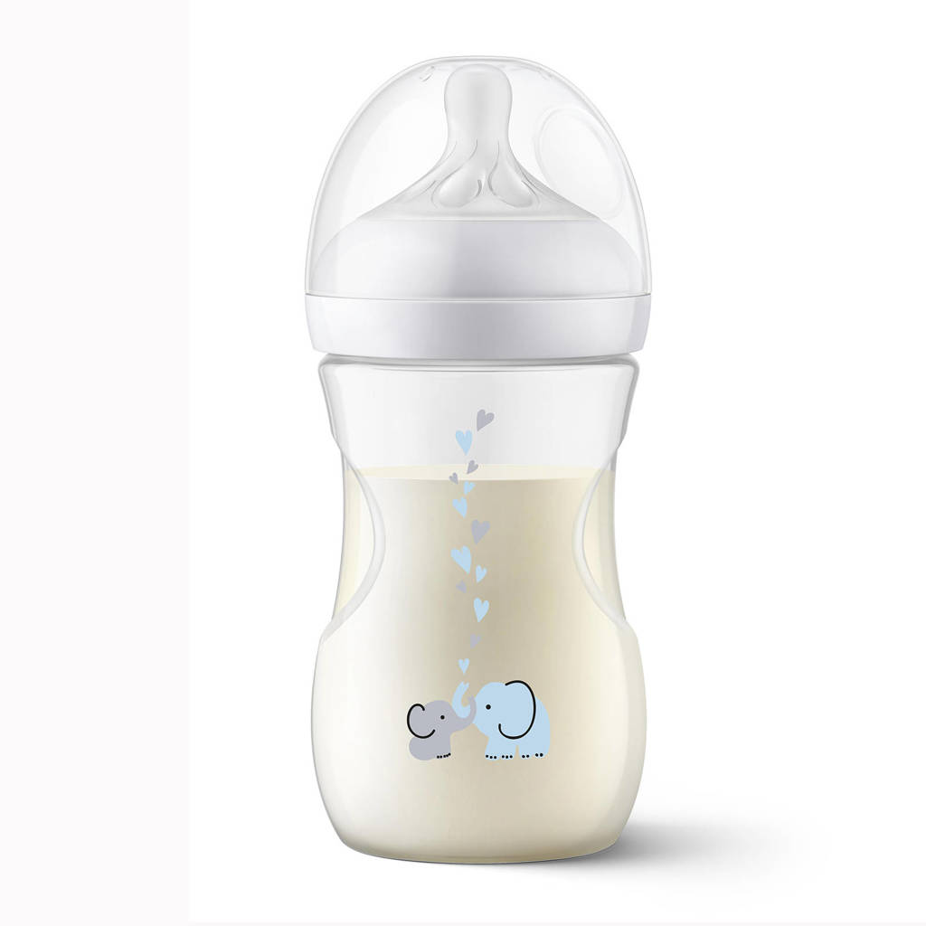 Speen 3Natural Response babyfles olifant met AirFree-ventiel - 260 ml (1 fles)