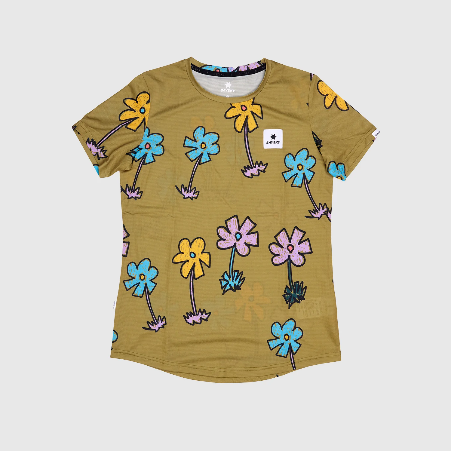 saysky flower combat t shirt dame 1017 yellow