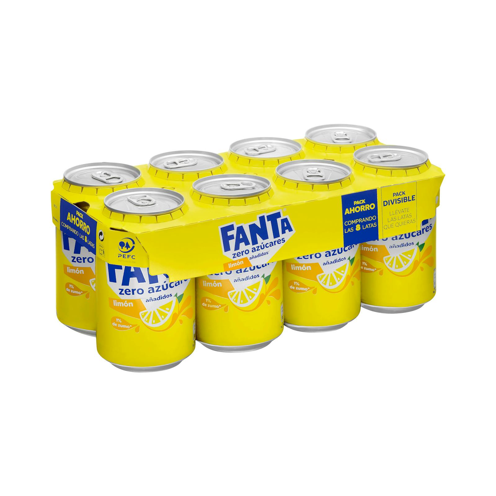 Boisson gazeuse Fanta au citron sans sucres ajoutés