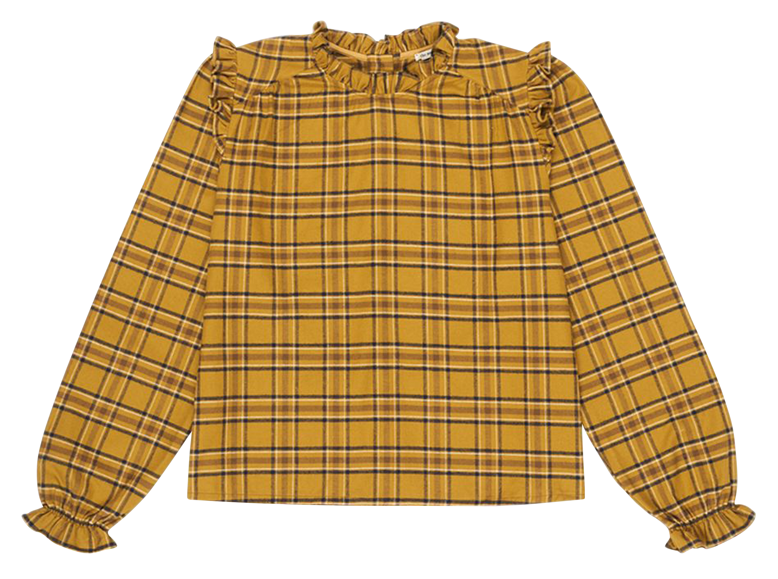 ETHAN - Blouse à carreaux en coton| Jaune