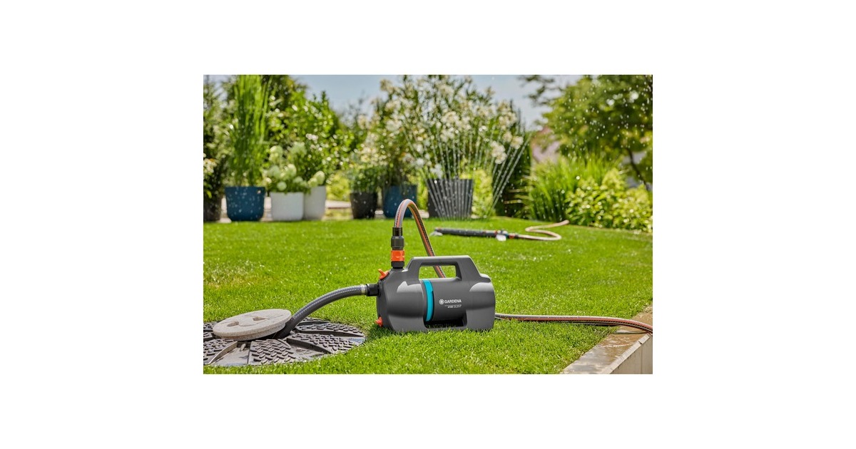 GARDENABesproeiingspomp 4100 Silent  (Donkergrijs/turquoise, 550 Watt)