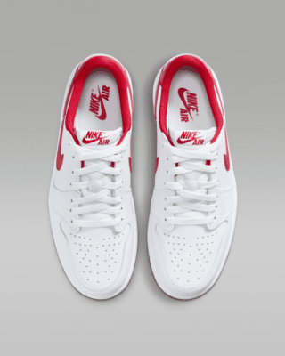 Air Jordan 1 Low OG 'White/Red' Men's Shoes