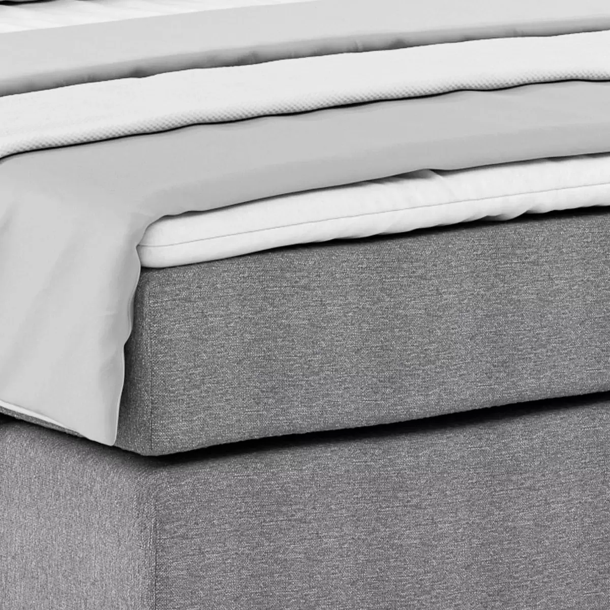 Boxspringbett Nero 140 x 200 Hellgrau