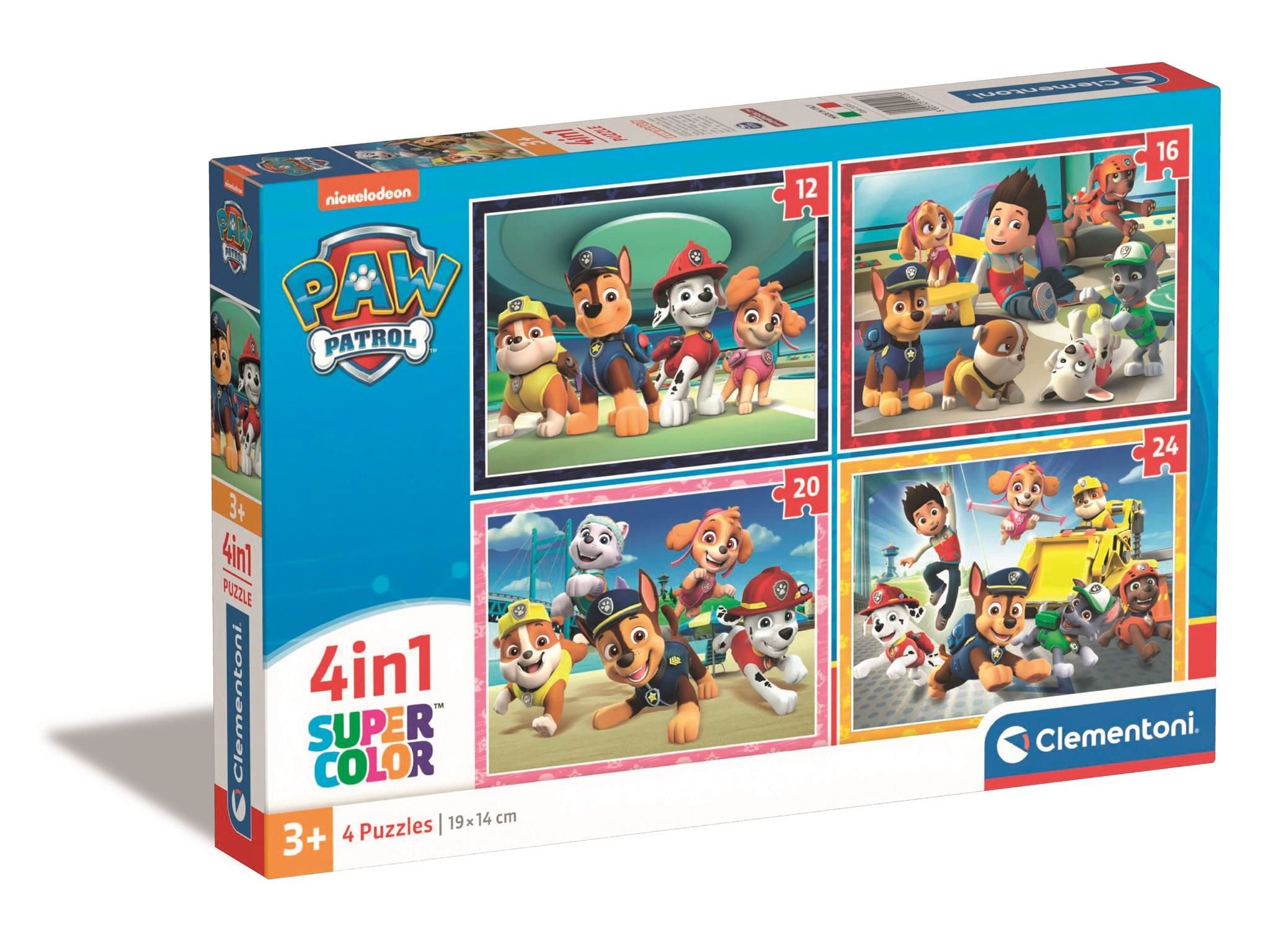 PUZZLE PATRULHA PATA CLEMENTONI 4 EM 1