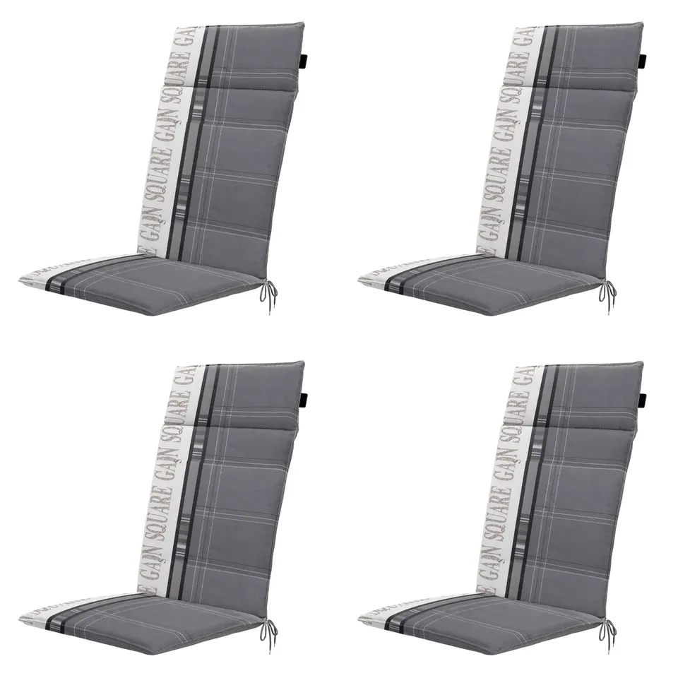 Madison - Tuinkussen Madison garden grey - Ca. 120x50 cm - Set van 4