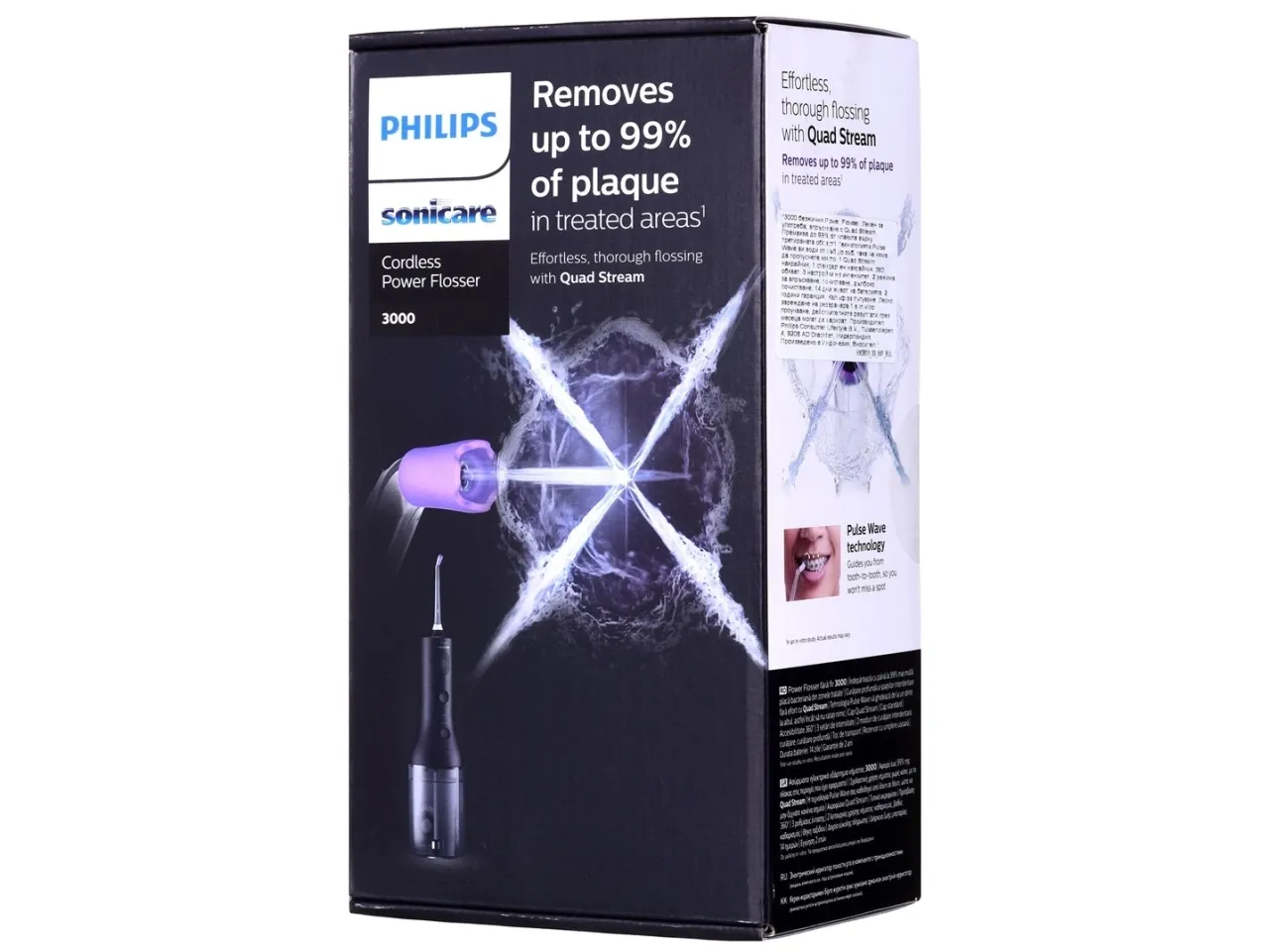 Philips Sonicare Power Flosser 3000 HX3826 - Mundskylning - trådløs - sort