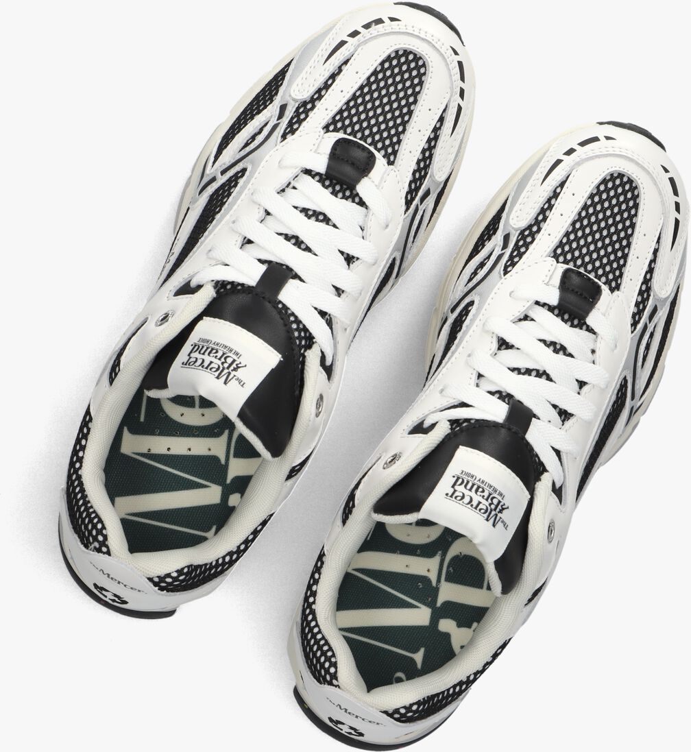witte mercer amsterdam lage sneakers the re-run white silver m