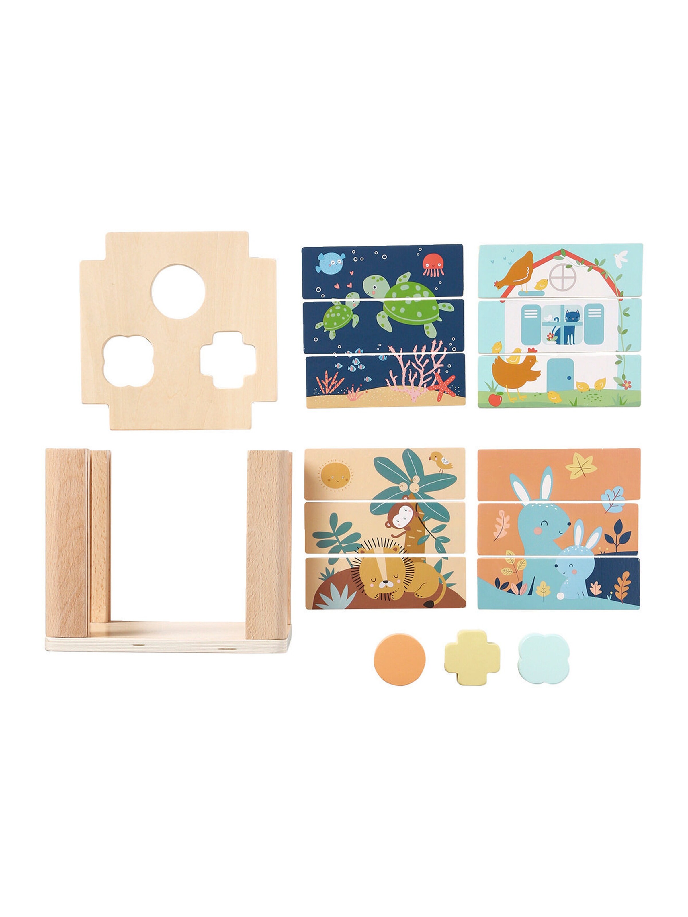Vertbaudet Baby Activity-Würfel Holz FSC® grün
