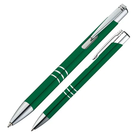 Macma Kugelschreiber aus Aluminium, grün, 50 Stück