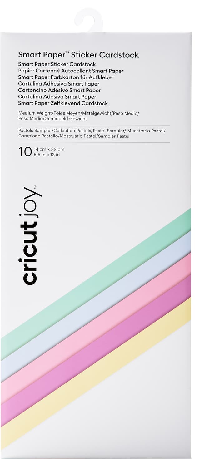 Cricut Joy Smart kartonklistermærker 14 x 33 cm (pastel prøvepakke)