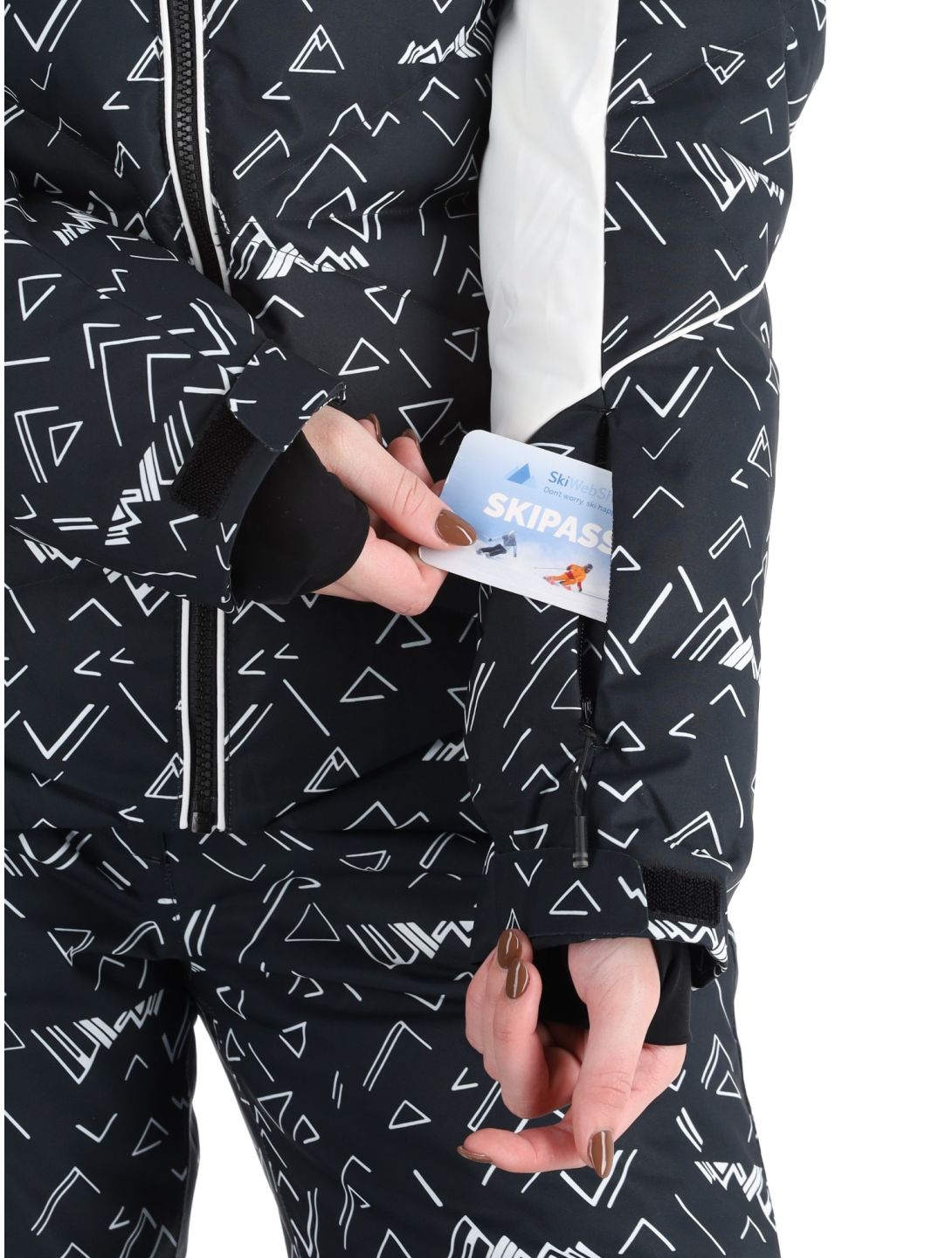 W Staci Print Puffy ski-jas dames