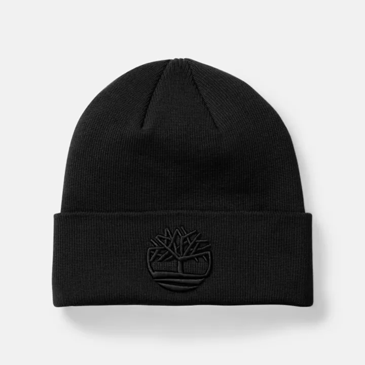Bonnet avec broderie en 3D ton sur ton unisexe en noir