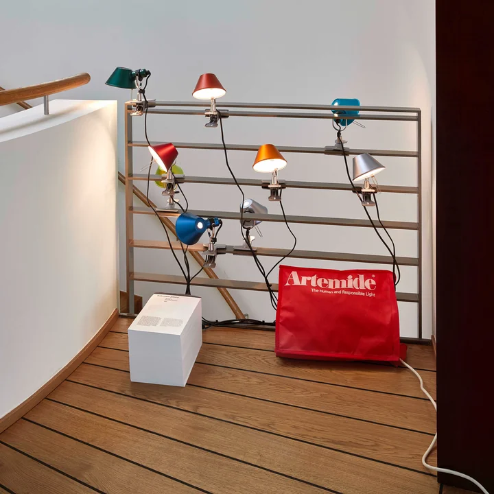 Artemide - Tolomeo, Pinza Klemmleuchte, alusilber