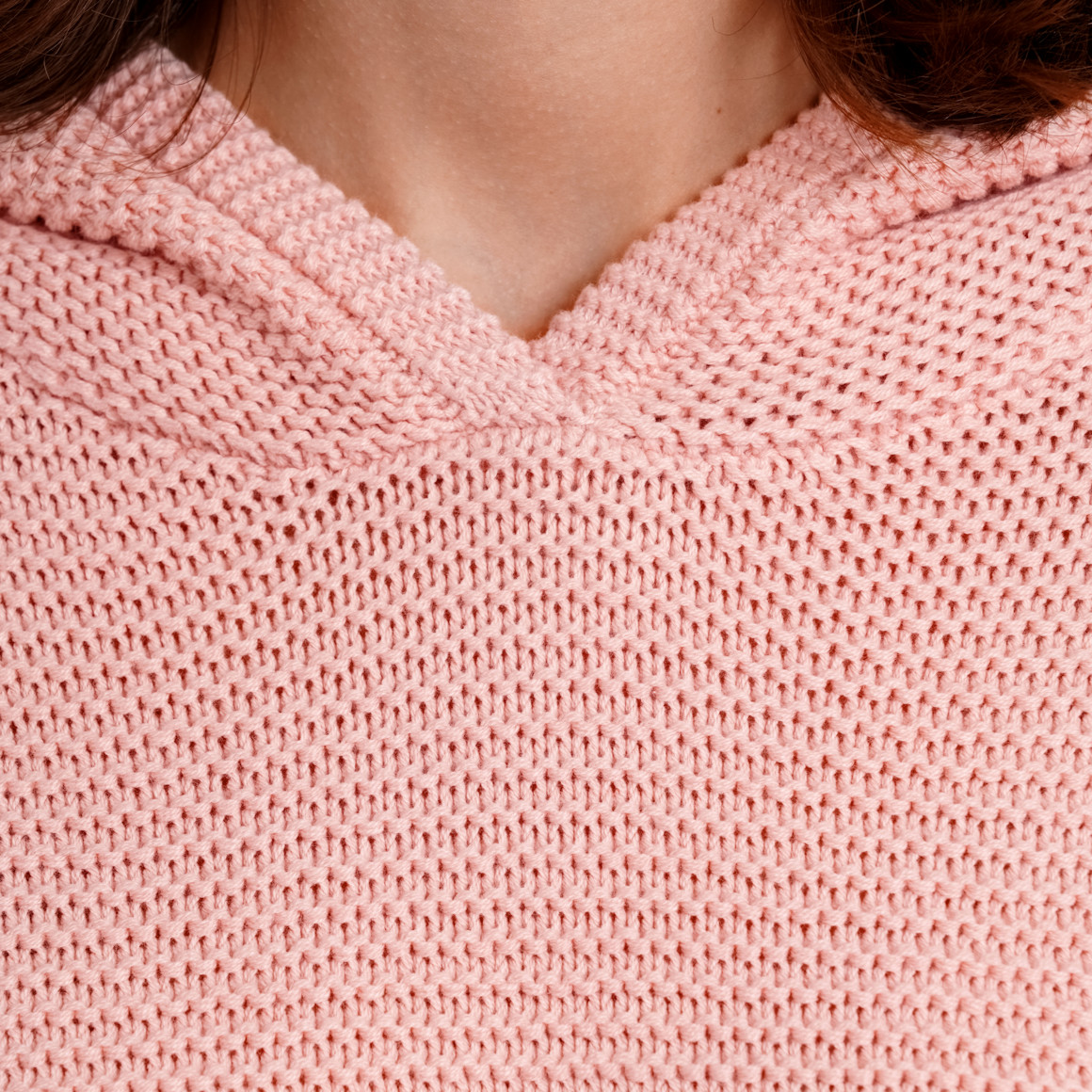 Gina Benotti Damen Strickpullover mit Kapuze rosa