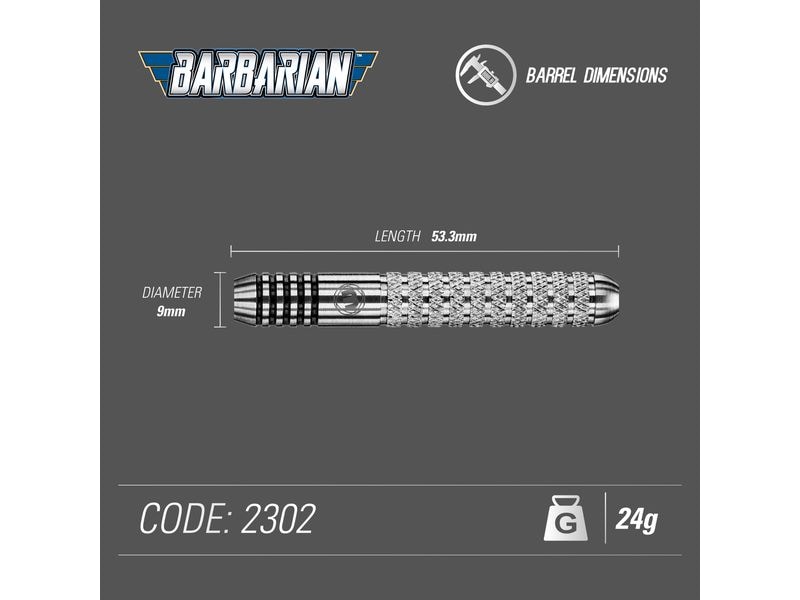 Winmau Dartpfeile Steeldart Barbarian 3 Stück Einfach zu werfende, leistungsstarke Dartpfeile