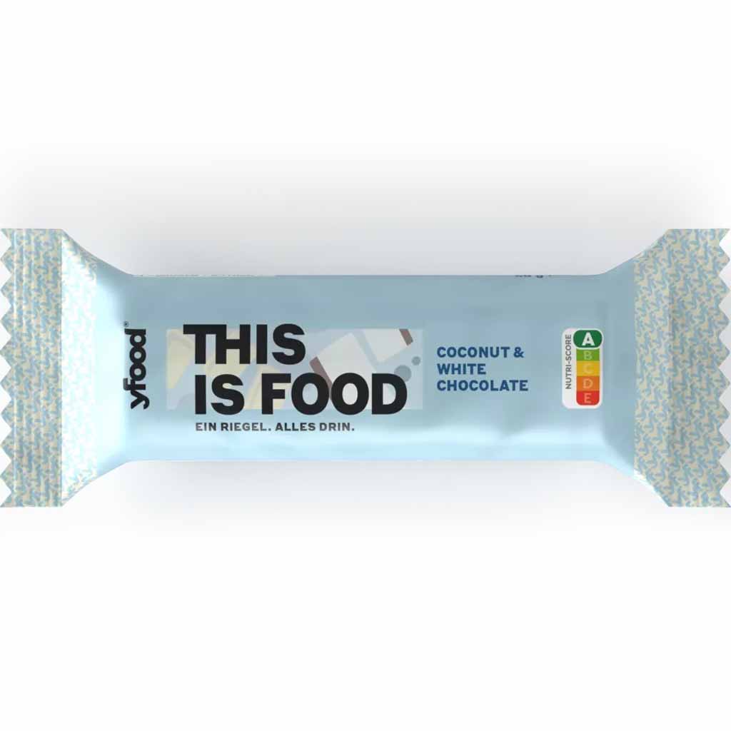 yFood Proteinriegel Coconut & White Choco 12x60g=720g MHD:17.5.25