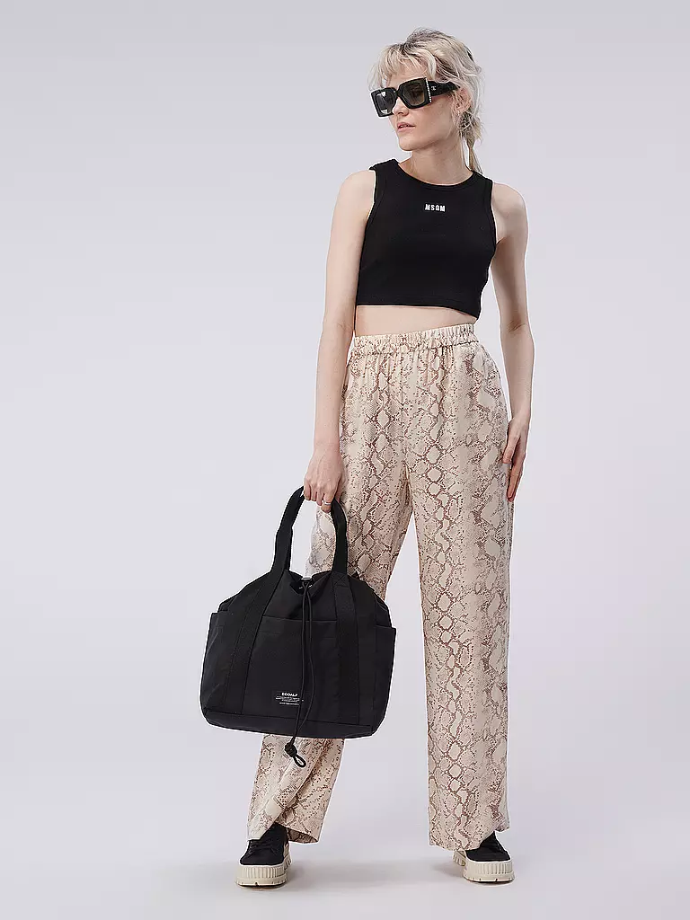 MSGM Top Cropped Fit schwarz
