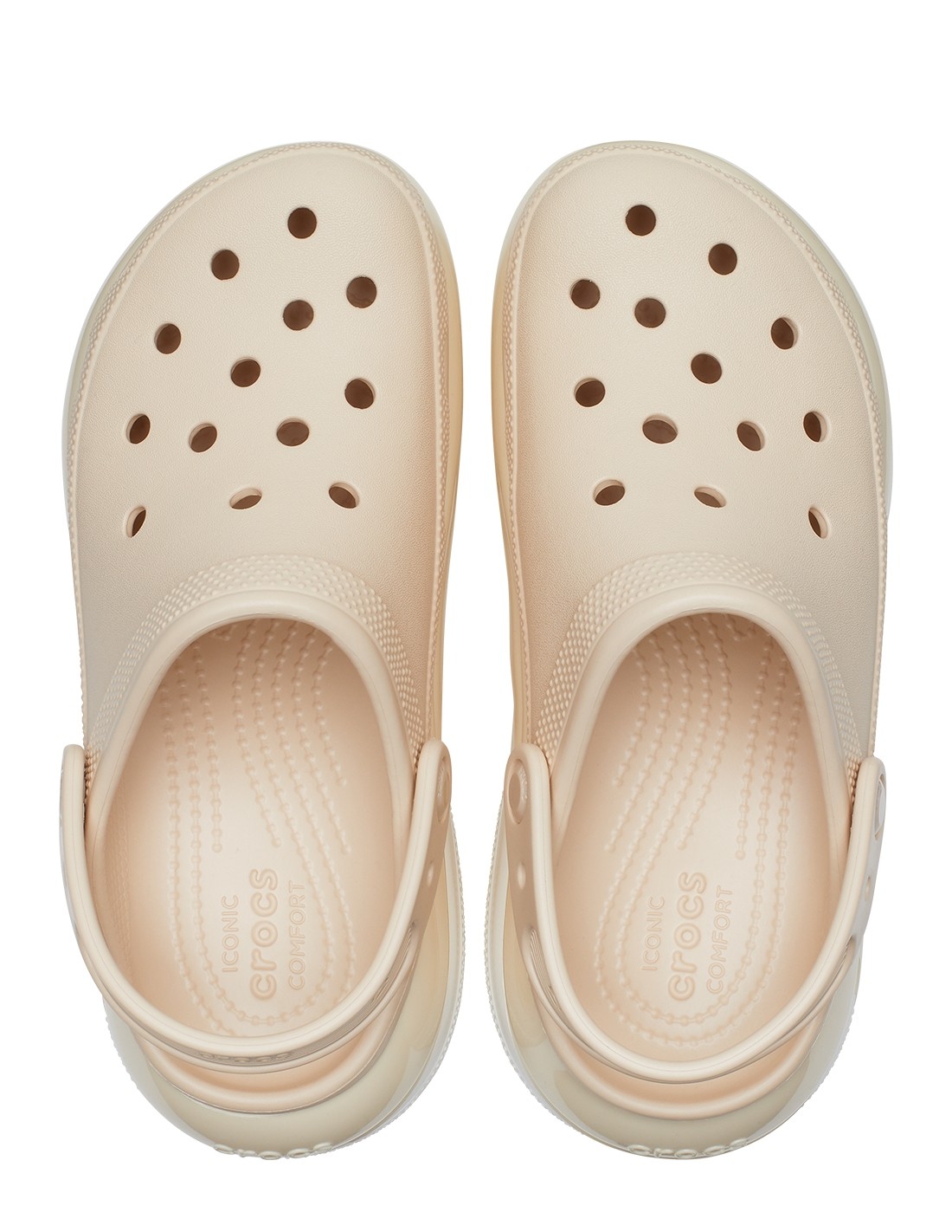 crocs Sabots Compensés Femme Mega Crush Clog stk Beige