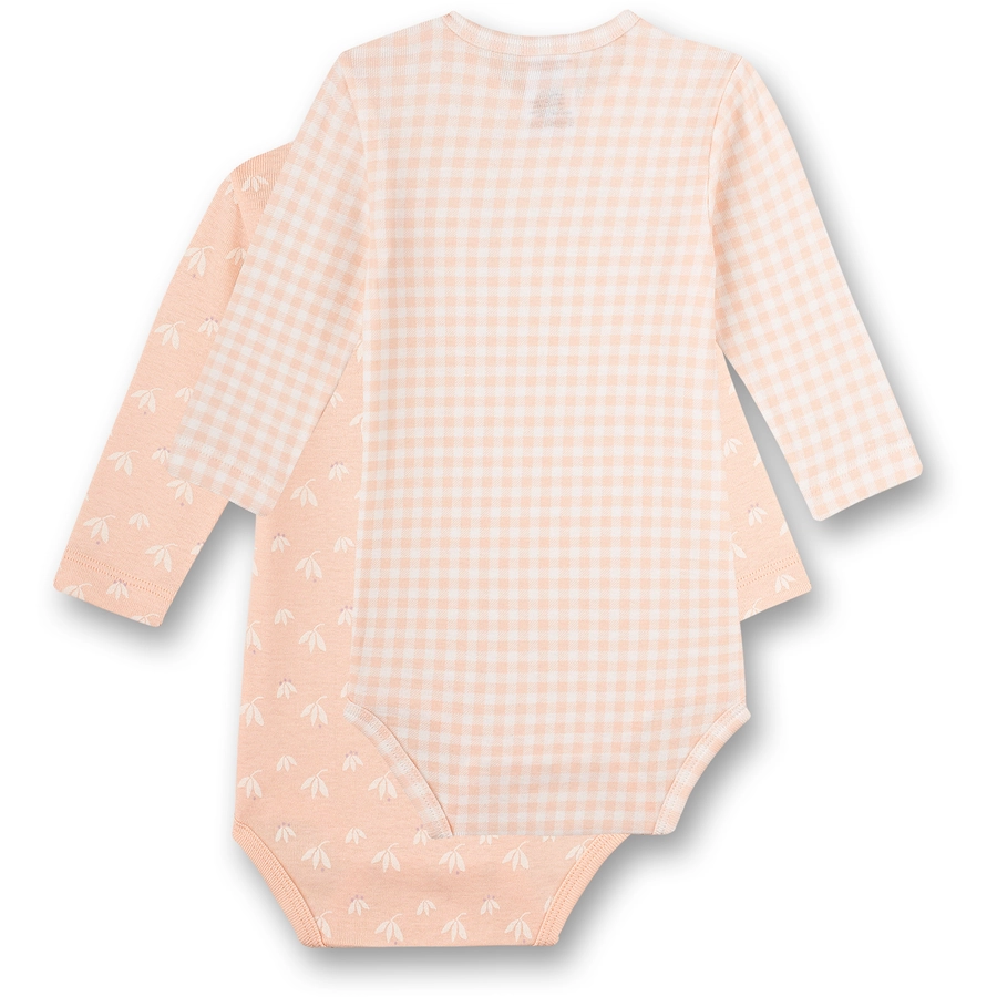 Sanetta Body Doppelpack rosa kariert