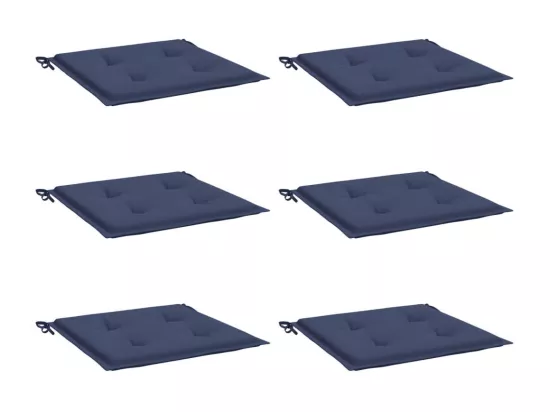 Coussins de palette 6 pièces bleu marine 50x50x3 cm tissu oxford
