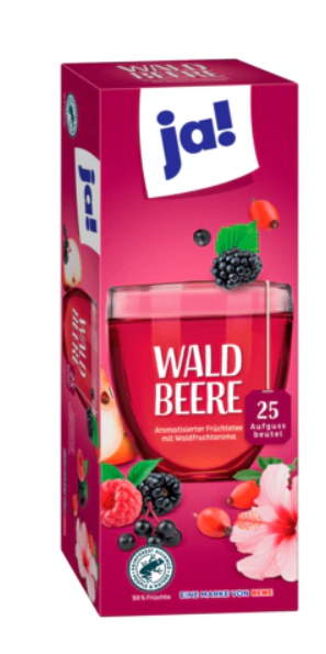 Ja! Tee Waldbeere 25 Beutel 62,5g MHD:30.6.27