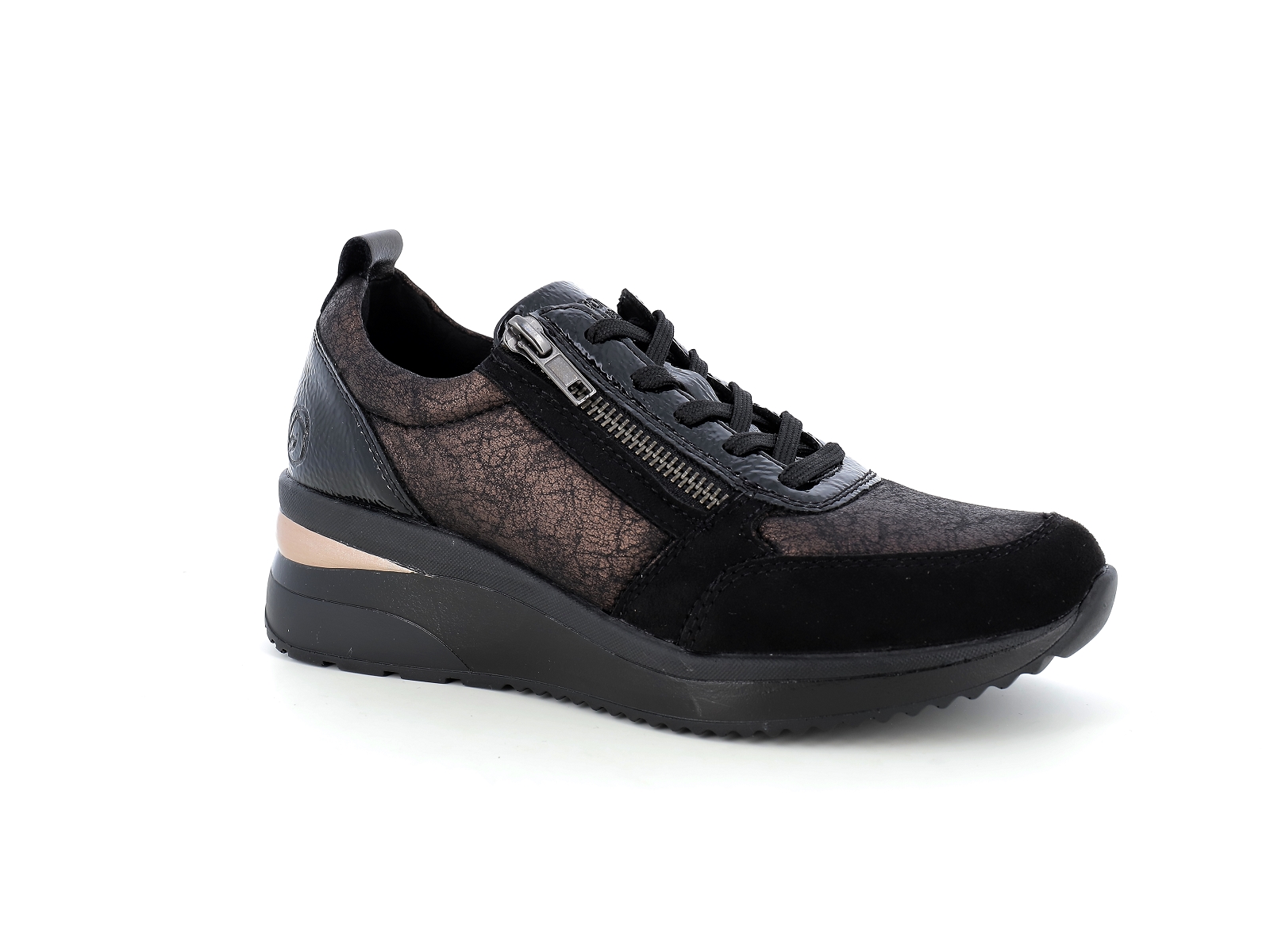 Remonte-D2401 Matières combinées Noir Bronze