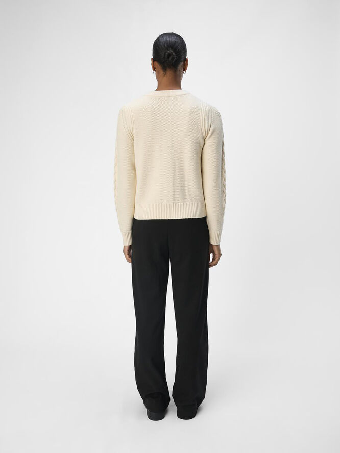 Object OBJDORIS RE L/S KNIT CARDIGAN NOOS Sandshell/melange
