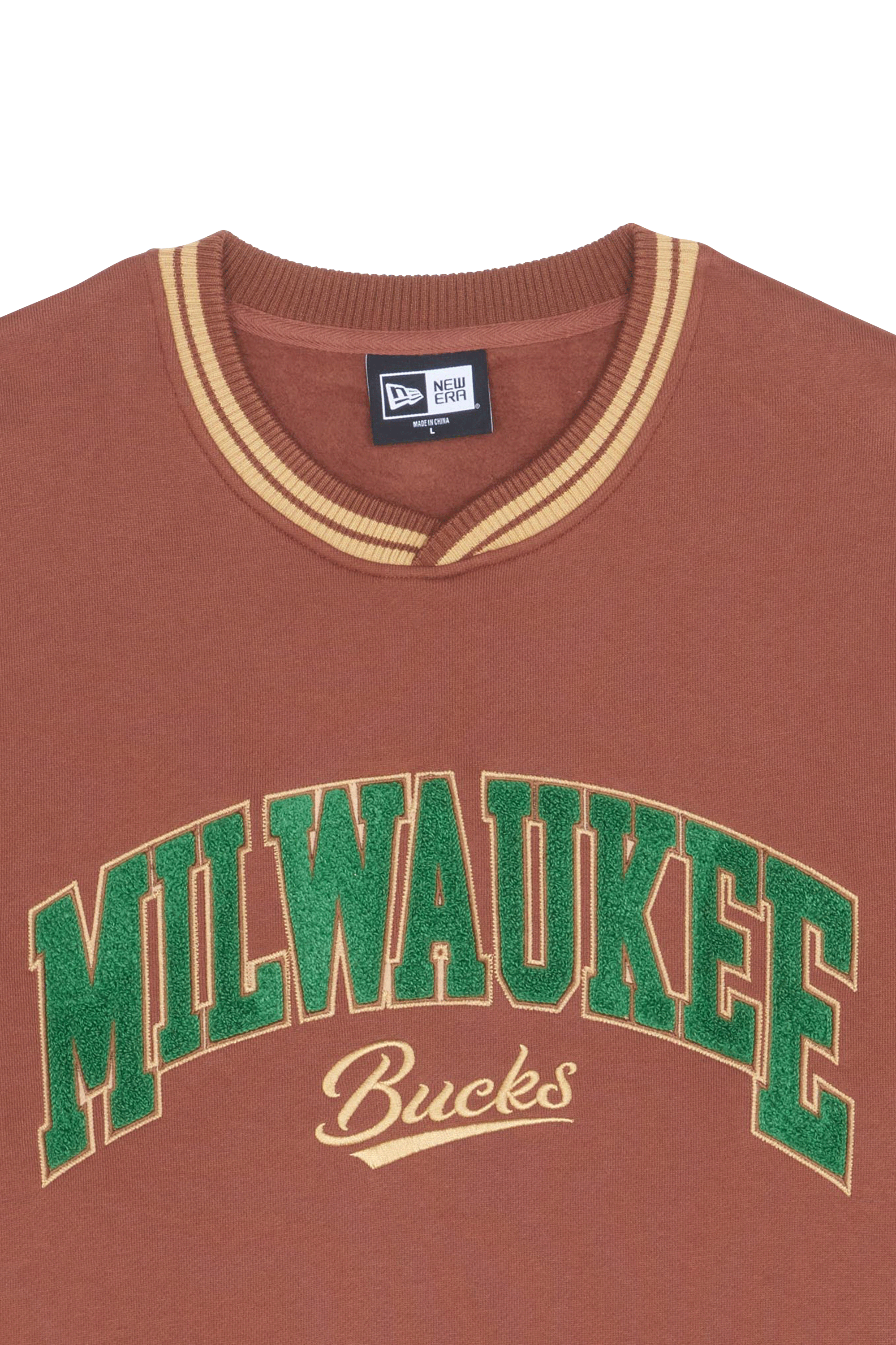 NEW ERA Sweatshirt  LETCLAS MILWAUKE Marron