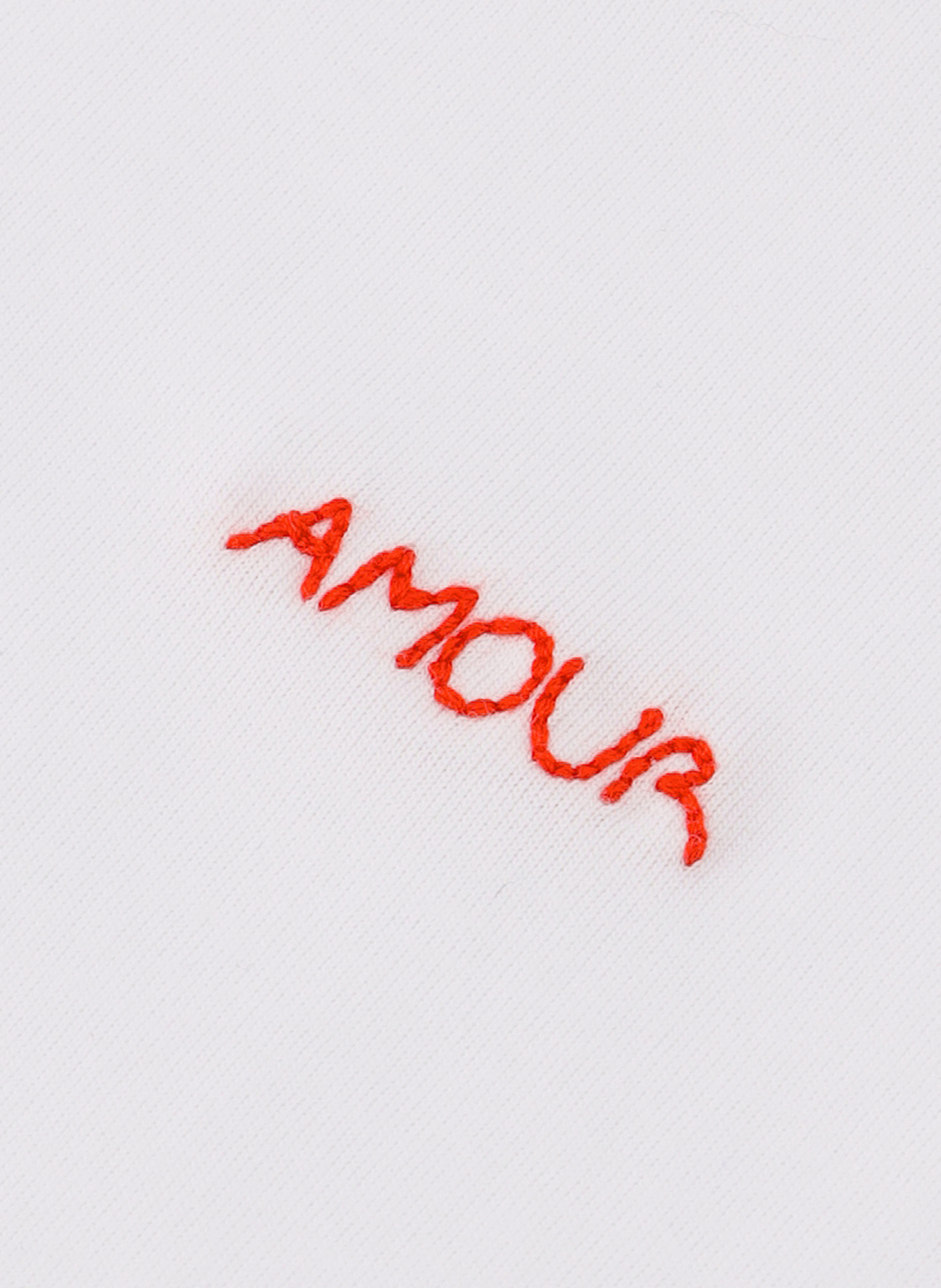 LEON AMOUR - T-shirt col rond en coton | Blanc