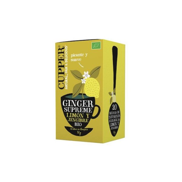 Cupper Infusão Gengibre Supreme Bio 20 Saquetas