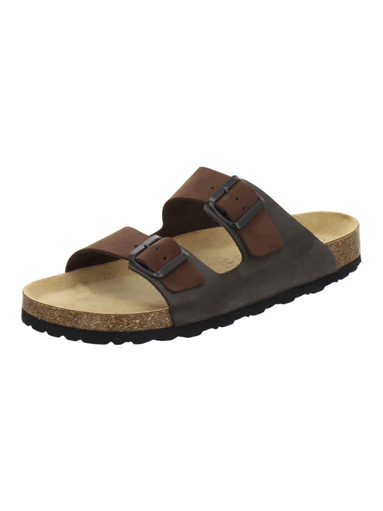 Pantoletten Herren Leder mocca
