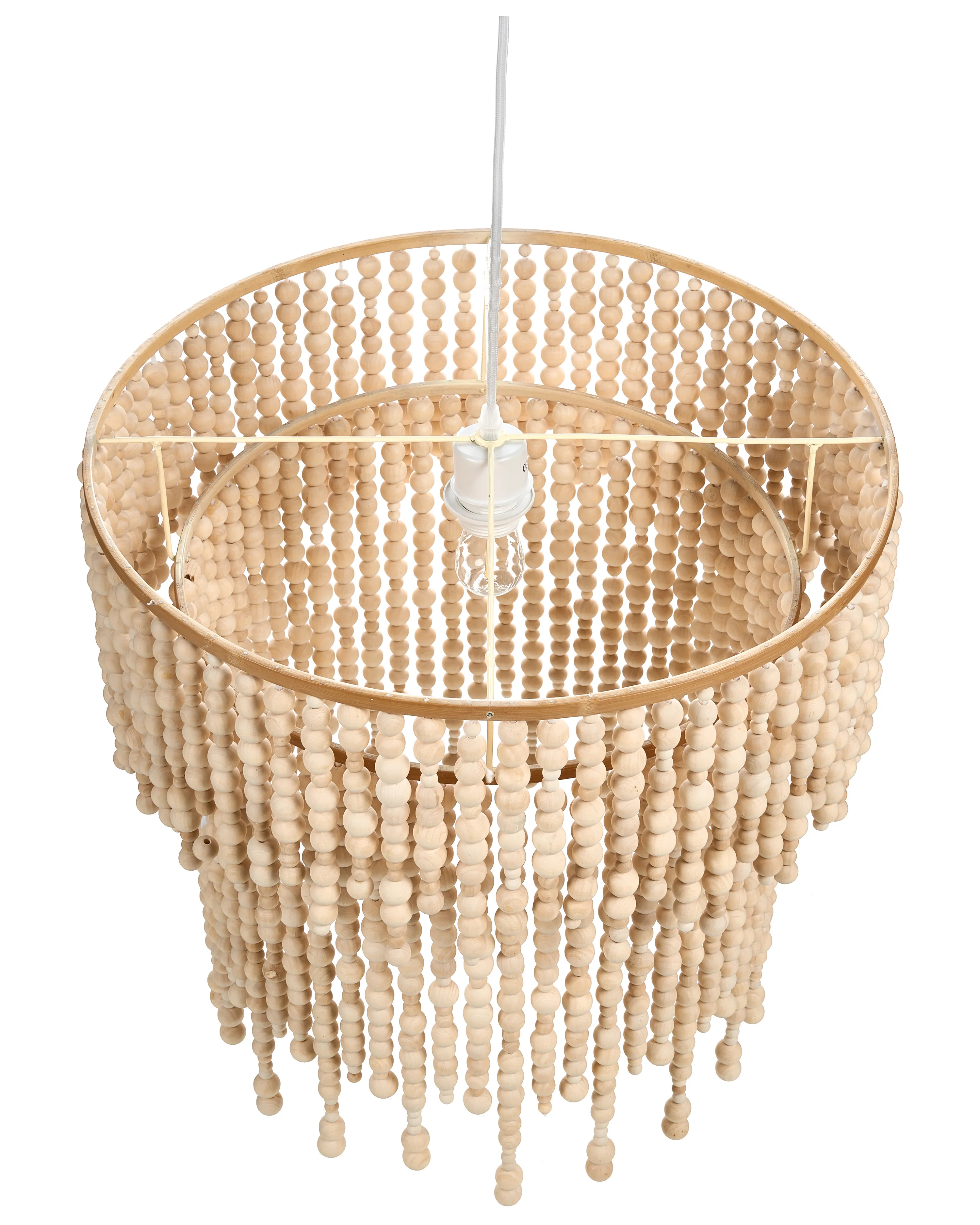Kroonluchter KIRINDI Hout Lichtbruin