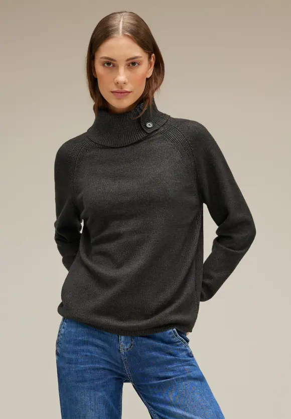Pullover mit Rollkragen - anthracite melange