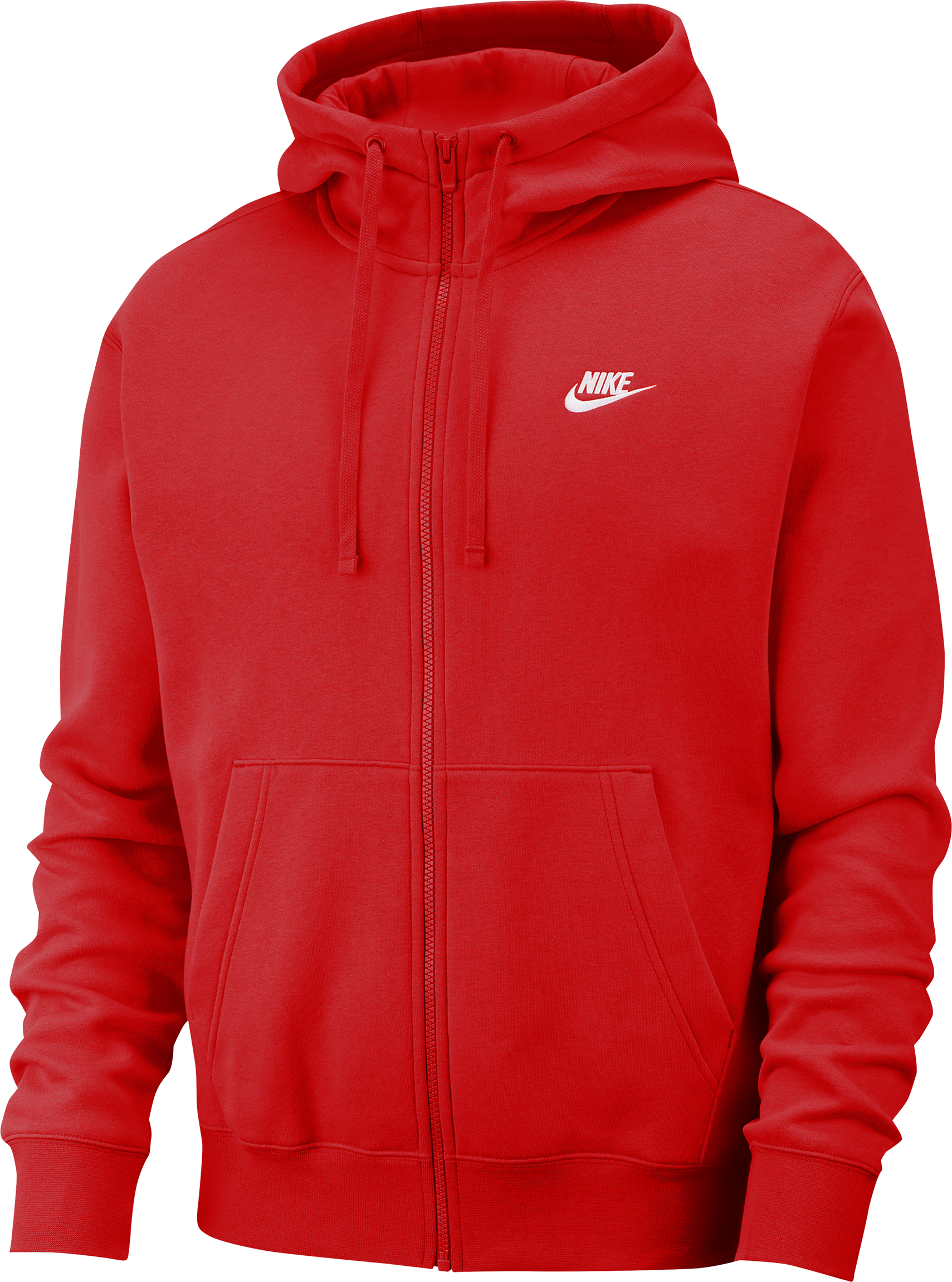Nike Club Fleece Kapuzenjacke Rot Weiss F657