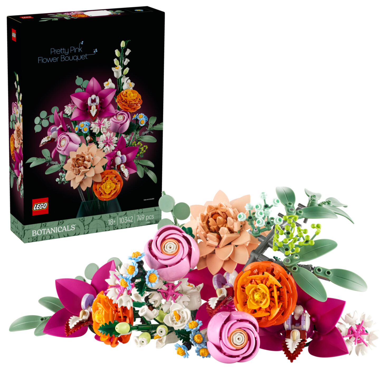 LEGO® Botanicals 10342 Rosafarbener Blumenstrauss 18+ Jahren