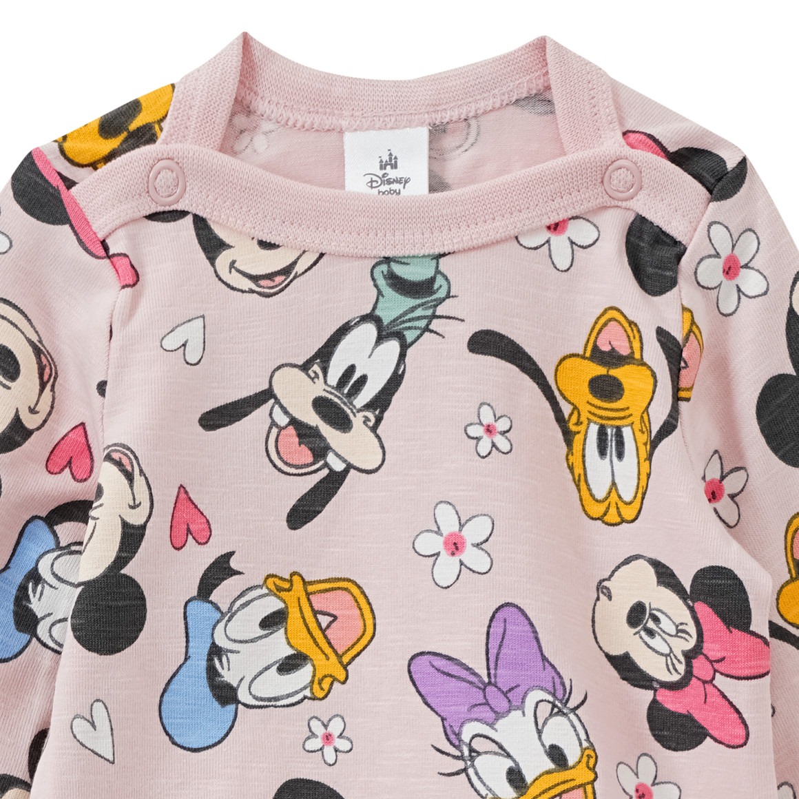 Topomini Disney Langarmbody mit Allover-Print hellrosa
