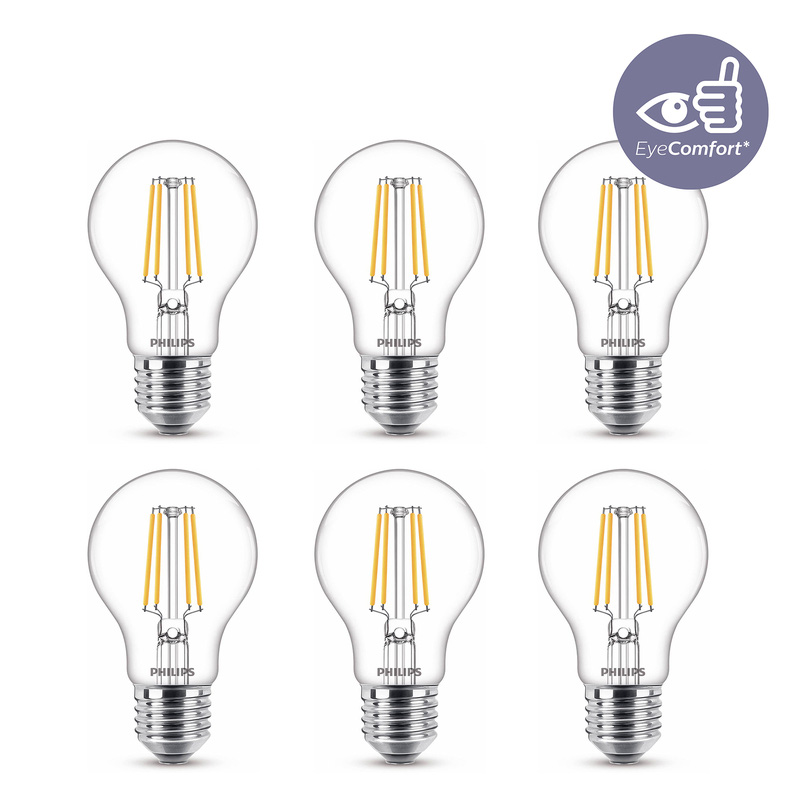 Philips LED lamp transparant E27 4.3W 2700K Warmwit