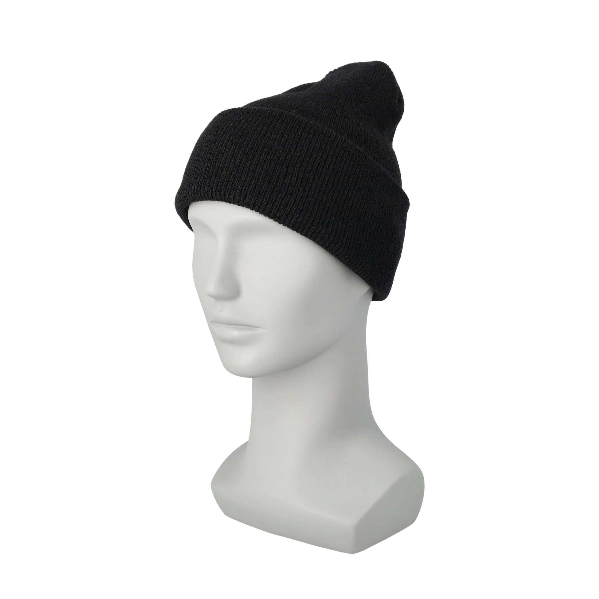 Unisex Strickmütze Beanie Winter Mütze (One Size) - Schwarz