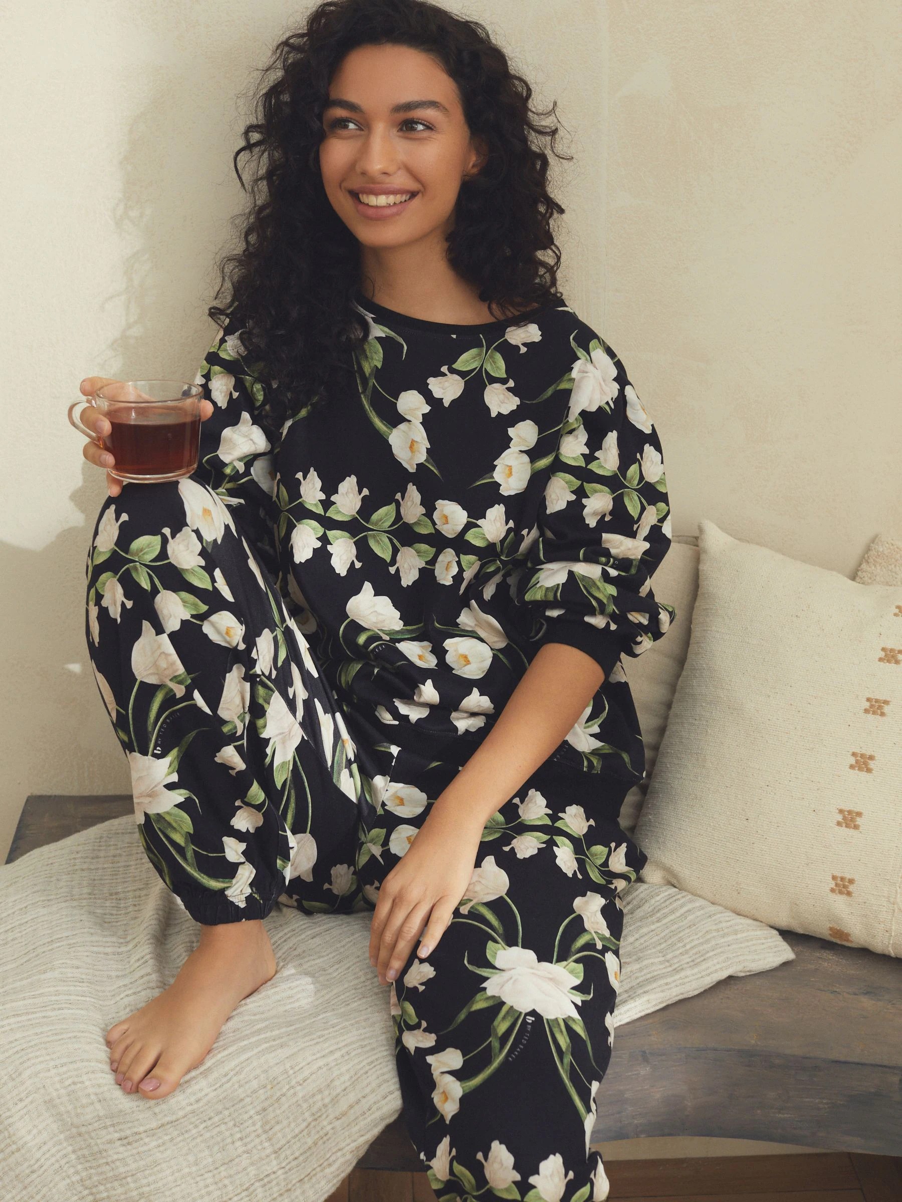 Zwart - B by Ted Baker 100% Cotton Interlock Pyjamas