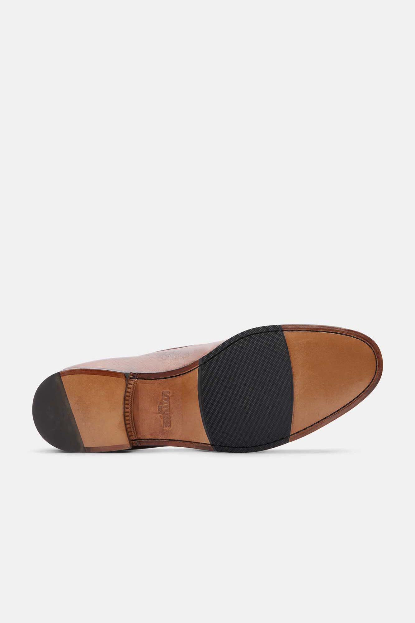 Mocassins de couro bovino escovado marrom - Marrom