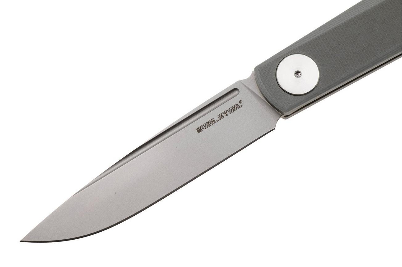 Real Steel G-Slip Compact 7869 Bead Blasted VG10, Grey G10, zakmes, Ostap Hel design