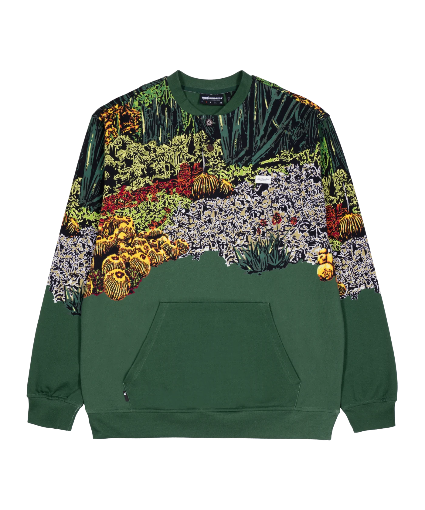 The Hundreds Huntigton Henley Sweatshirt Grün