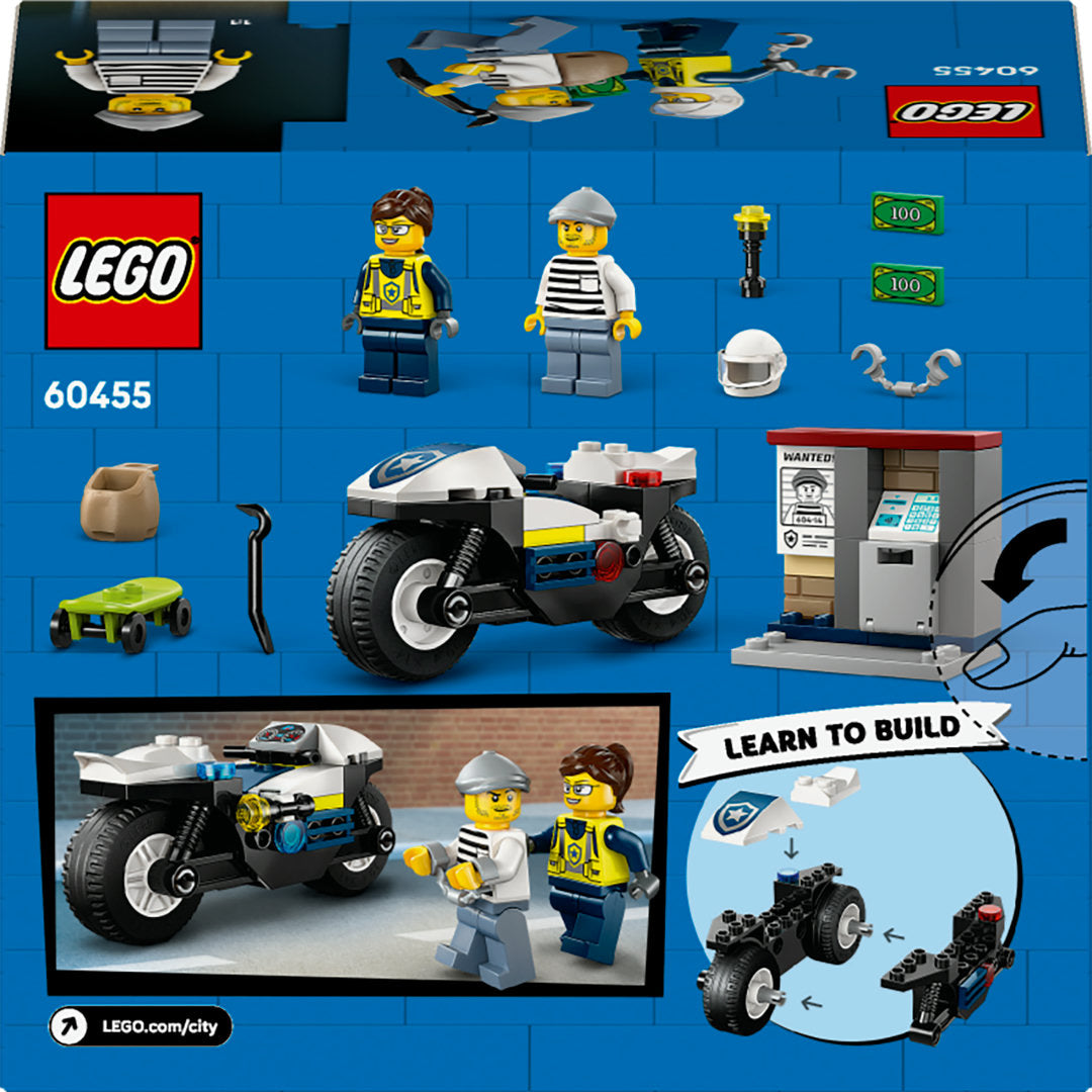 LEGO city achtervolging op politiemotor